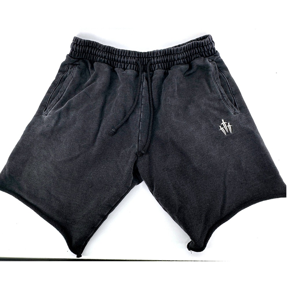 Ironwilled Sweatshorts Mens Large Black Washed Regular Fit Modern Streetwear